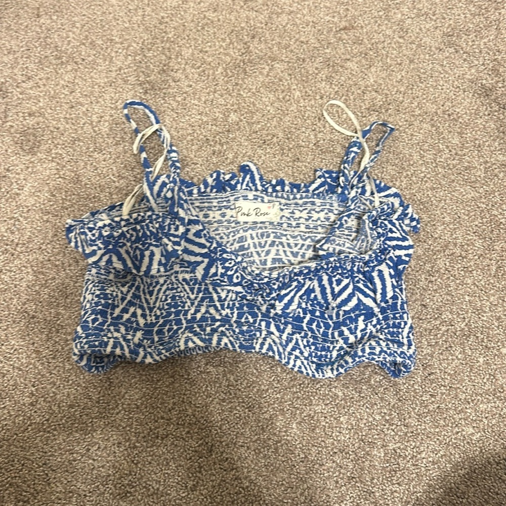 Blue crop top